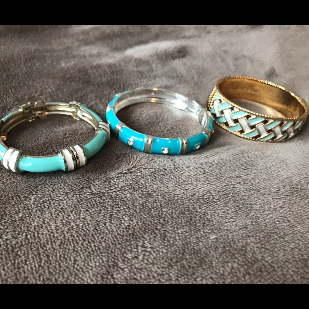 Turquoise/teal bangles